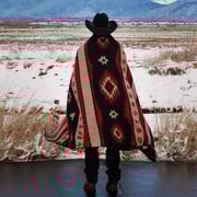 Wakan Tanka Pure Wool Blanket - Red+Black