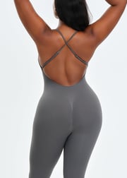 SnatchedKnit Backless Jumpsuit