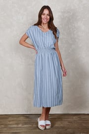 The Cotton Shirred Waist Dress--BIRDK-2179