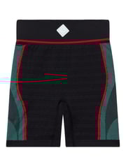 CASABLANCA WOMEN Seamless Sports Shorts Black/Mint