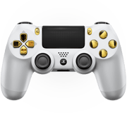 WHITE GOLD PS4 CUSTOM MODDED CONTROLLER