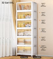 Joybos® Stackable Storage Bins with Lids and Doors