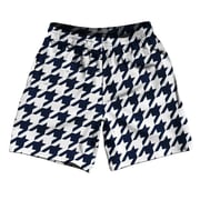 Blue Navy And White Houndstooth Soccer Shorts Made In USA