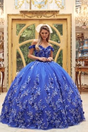 Juliet 1447 Long Off Shoulder Quinceanera Dress