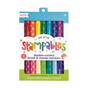 Stampables Double-Ended Stamp & Brush Markers - Set of 18