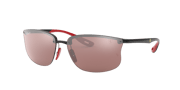 RAY-BAN RB4322M Scuderia Ferrari Collection Black - Men Sunglasses, Silver Lens