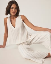 Kit Gauze Stripe V-Neck Tank