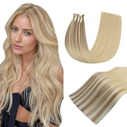 Virgin Genius Weft Hair Extensions Balayage Blonde #18/22/60