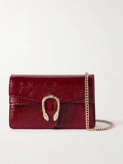 Dionysus mini textured patent-leather shoulder bag