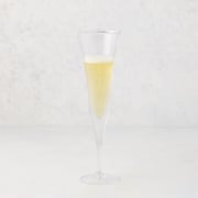 Small Scissor-Cut Glass Champagne Flute, 10 oz.