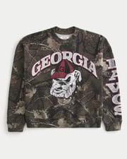 University of Georgia Graphic Camo Crew Sweatshirt