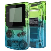 IPS Ready Upgraded eXtremeRate Gradient Translucent Green Blue Replacement Full Set Shells with Buttons for Gameboy Color GBC , Compatible with GBC OSD IPS & Regular IPS & Standard LCD - QCBP3017