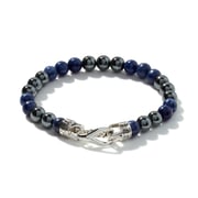 Beaded Bracelet, Sterling Silver, Gemstones|BMS90218HESD