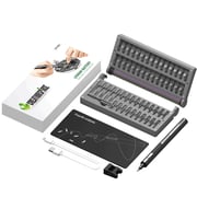 Mini Precision Electric Screwdriver DIY Tools Set with LED Light for Models & Electronics (Frosted)