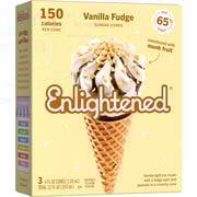 Vanilla Fudge Ice Cream Sundae Cones