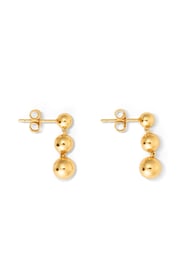 Sphere Drop Earrings 18K Gold