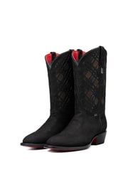 Justin Nobuck Round Toe Cowboy Boot