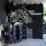Black Rose Flower Wall Backdrop for Birthday Party Decorations