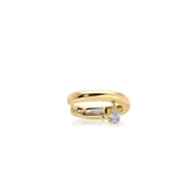 Diamond Pear Drop Gold Ear Cuff
