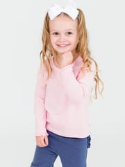 Knit Long Sleeve Ruffle Sleeve Top