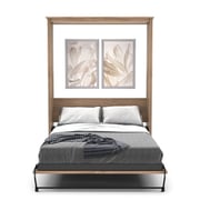 King Size Murphy Bed - Without Cabinets, Shaker Style, Brushed Nickel Pulls