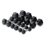 Muscle Motion Rubber Hex Dumbbells Package - 10 Pairs- 1kg to 10kg