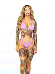 Women's Inked Logo Bikini Set-Lavender