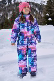 Cloud Printed Kids All in One Waterproof Snowsuit