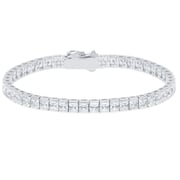 4.5mm Princess Tennis Bracelet Finished in Platinum
