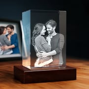 3D Engraving Crystal Valentine's Day - Rectangle