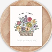 Birth Flower Bouquet Art Print | Add Up to 12 Flowers & Names