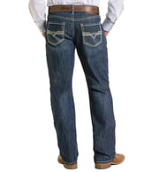 Relaxed Fit Two Tone Stackable Bootcut Jeans