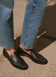 Gigi Black Leather Loafers