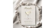 Pearls Prosecco Ivory Elegant Brunch Bridal Shower Invitation