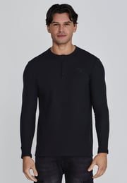 Black Henley T-Shirt