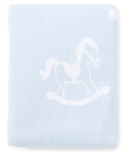 Blue Rocker Knit Novelty Blanket