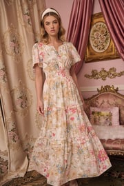 Day Lily Palmer Poplin Tiered Maxi Dress