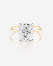2.71 Cushion Lab Diamond in Whisper Thin® Hidden Halo