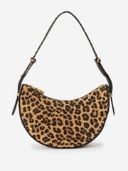 Brown/Multi Leopard Mezzaluna Handbag | Women's Scarves | J.McLaughlin