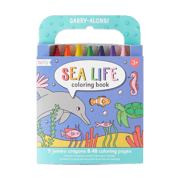 Carry Along! Coloring Book and Crayon Set - Sea Life - Set of 9 Crayons