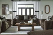 Midnight-Madness Living Room Set In Chocolate