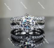 Doveggs round moissanite bridal set (2 rings)