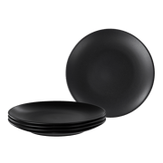 Black Stoneware Salad Plates - Set of 4