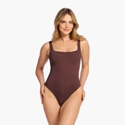 Square Neck One Piece | Black
