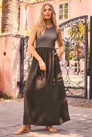 Charlotte Striped Midi Dress