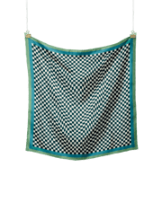 Check Silk Scarf