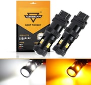 T25 3157 3156 LED Front Turn Signal & DRL Light Bulbs 300% High Brightness Dual Color Switchback White & Amber | 2 Bulbs