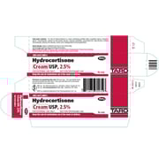 Taro Hydrocortisone Cream 2.5% Topical Corticosteroid, 28 grams tube