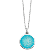 St. Christopher Light Blue Enamel Medal