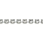 PRESTIGE Crystal Rhinestone Cup Chain, #1028 PP18, Rhodium Plated / Crystal, by the Foot